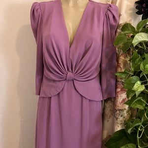 Vintage Dress Miss Elliette California Purple Chiffon Long Dress